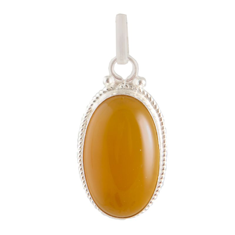 آویز گردنبند نقره زنانه بازرگانی میلادی مدل عقیق پرتقالی شرف الشمس کد pk_0113